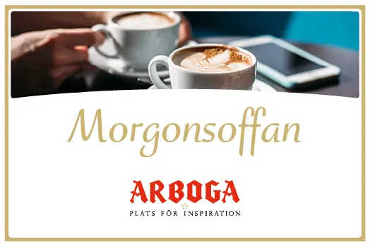 Kaffekopp med logotyp Arboga plats för inspiration
